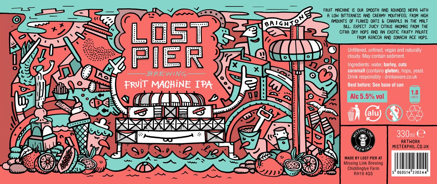 Lost Pier Brewing Mister Phil Illustration